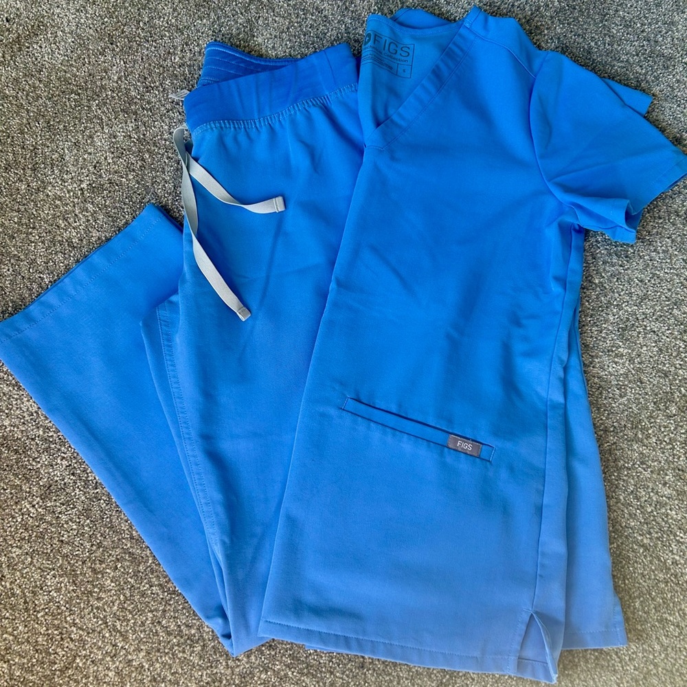 Figs Women's Top in Vibrant Blue